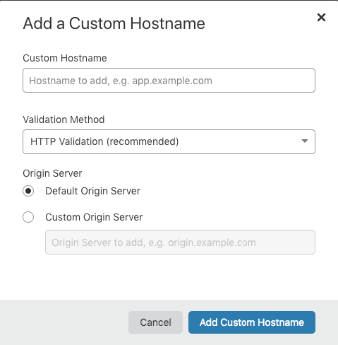 Cloudflare Custom Hostname Management