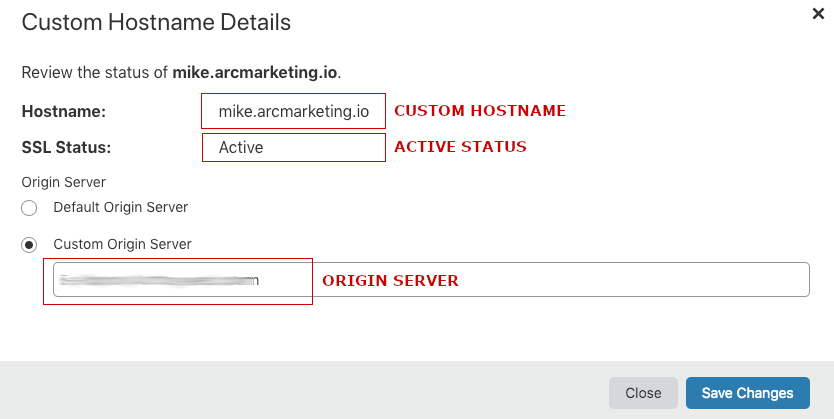 Cloudflare Custom Hostname Management