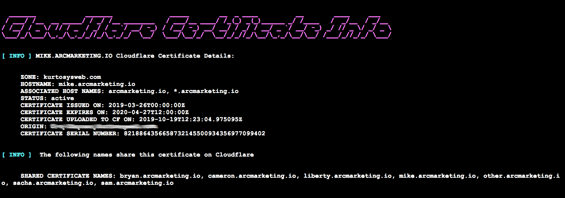 Cloudflare Custom Hostname Management