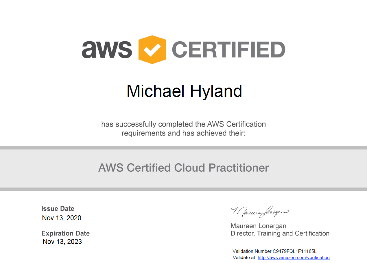The AWS Cloud Practitioner Study and Exam Experience